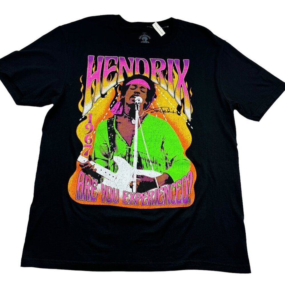 Jimi Hendrix Are You Experienced Cotton Graphic/Logo Band T-Shirt Men's Size L